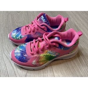 FILA Shoes Big Girls 5 Pink Tie Dye Speedchaser 3 Running Athletic‎ Sneakers New